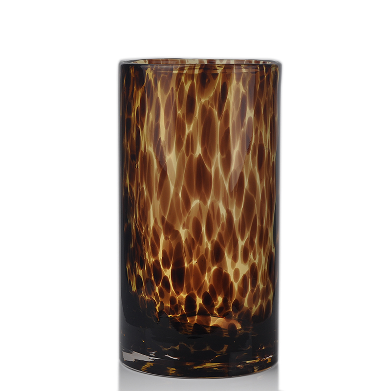 Vaso cilindro colore di vetro di cristallo grande alto vaso/alto di 28cm