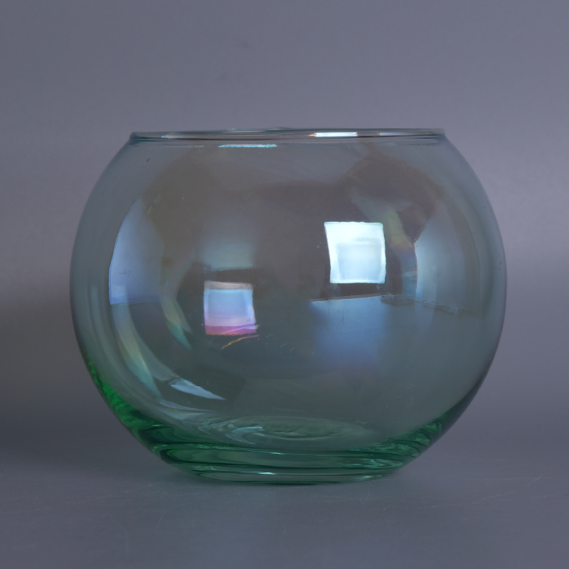 結婚式の装飾のための液体光沢のある輝く球形のガラスキャンドル瓶