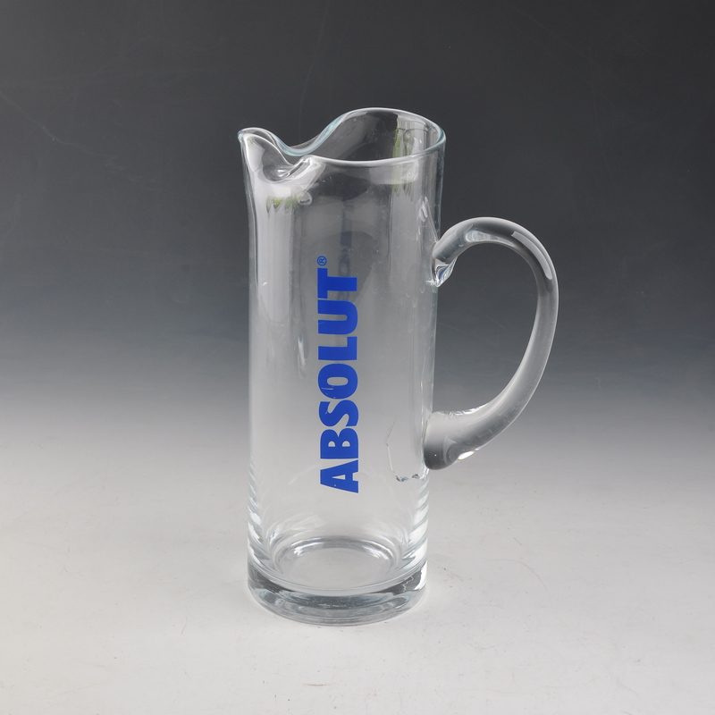 impresión de la insignia jarras de agua de vidrio transparente