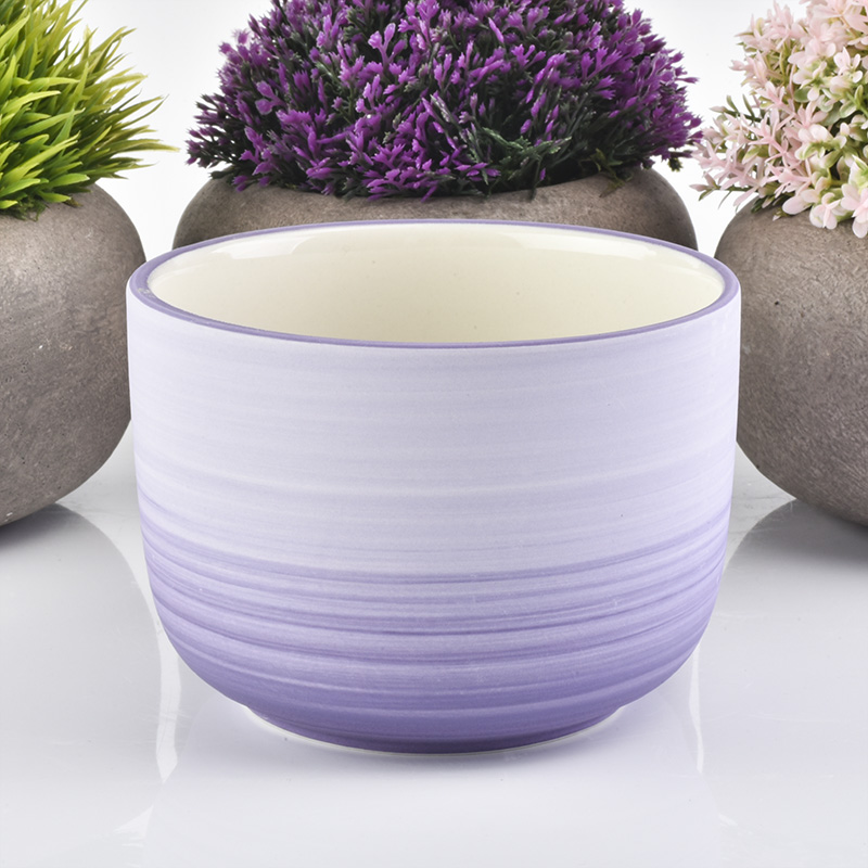 luxury ceramic gradient color candle holder