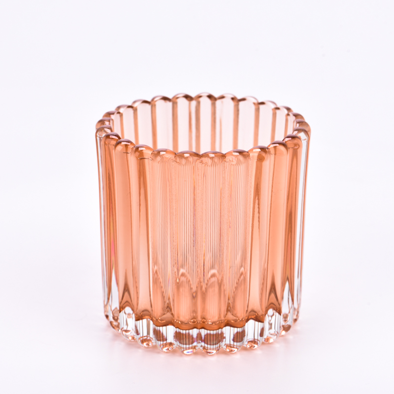 frascos de vidrio vacío de lujo para velas de 5 oz recipientes de vidrio