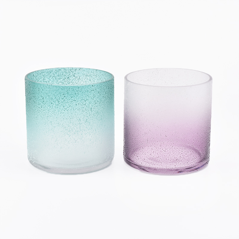 Luxus-Kerzenhalter aus Glas mit Farbverlauf