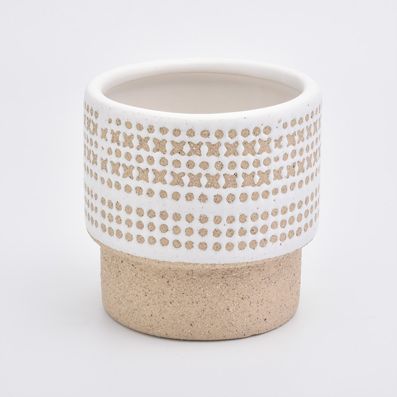 padrão de decoração para casa de luxo frasco de vela cerâmica