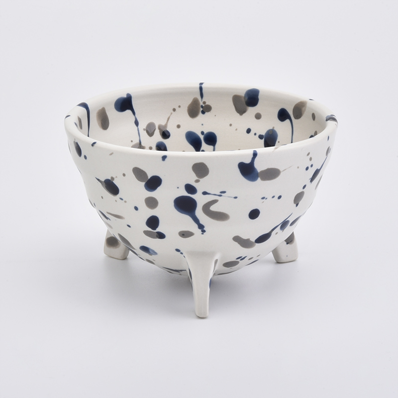 luxury speckle ceramic candle bowl