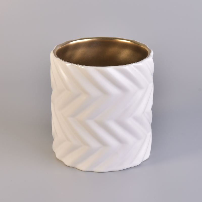 Portacandele ceramici in vetro opaco bianco opaco per profumazione domestica