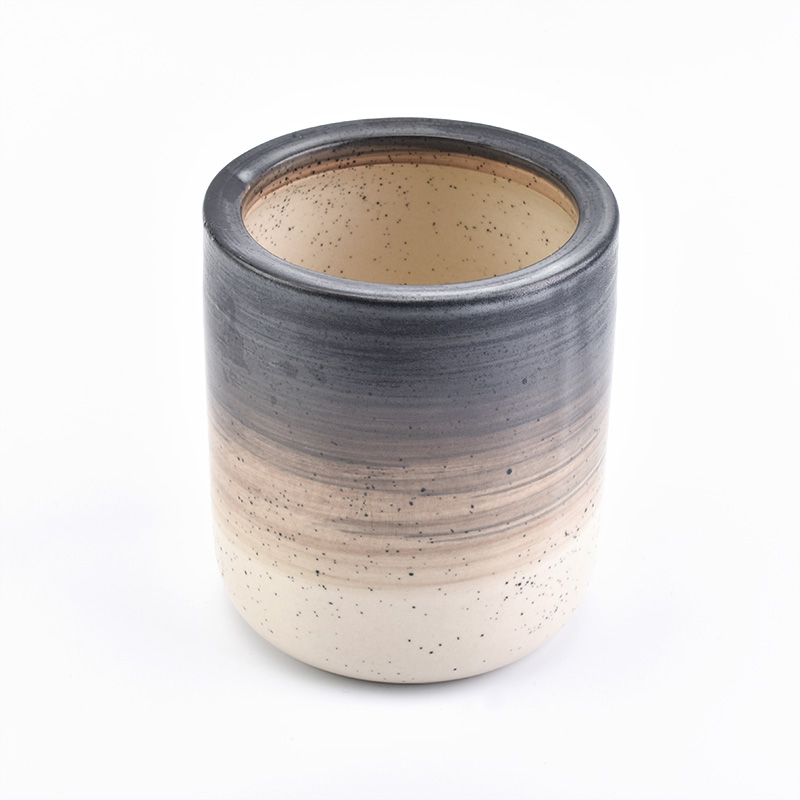 new decoration iridescence ceramic candle jar