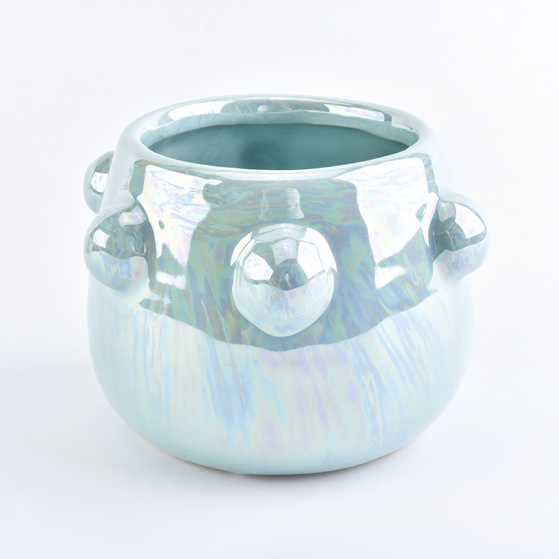 frascos de vela cerâmica nova pérola chapeamento projetado