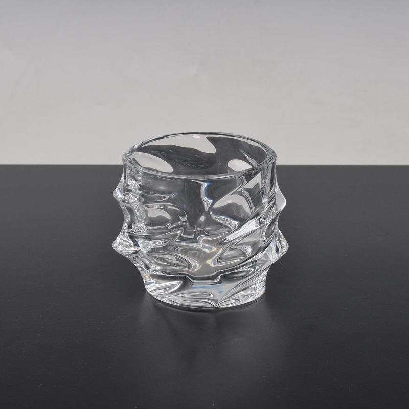 pattern candle holder glass