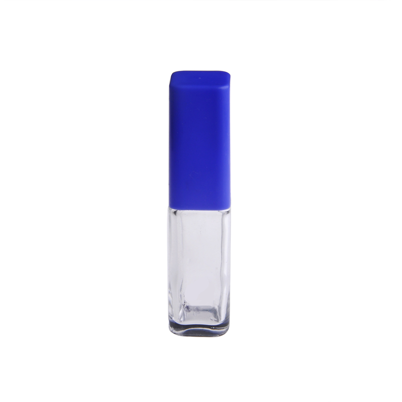 perfume bottle with blue lid
