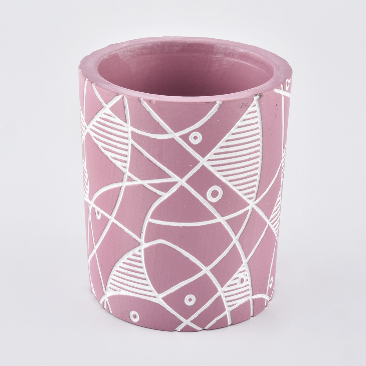 pink concrete candle jar suit for 8oz wax