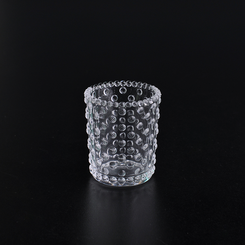 pitting glass candle holder