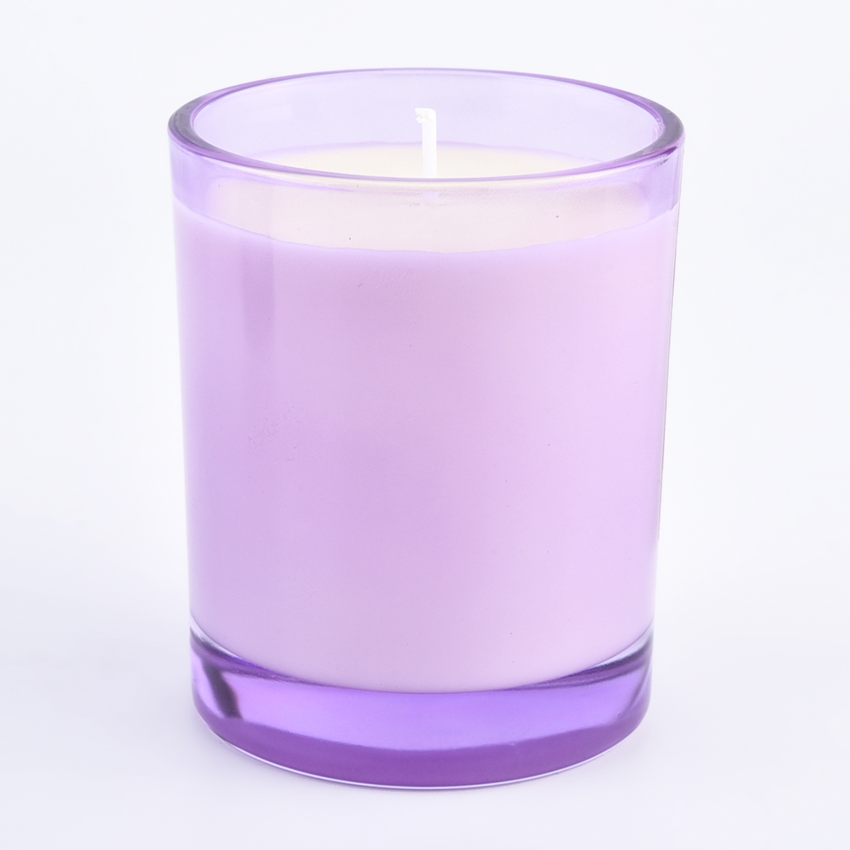 Navires de verre de couleur unie populaire pour bougies