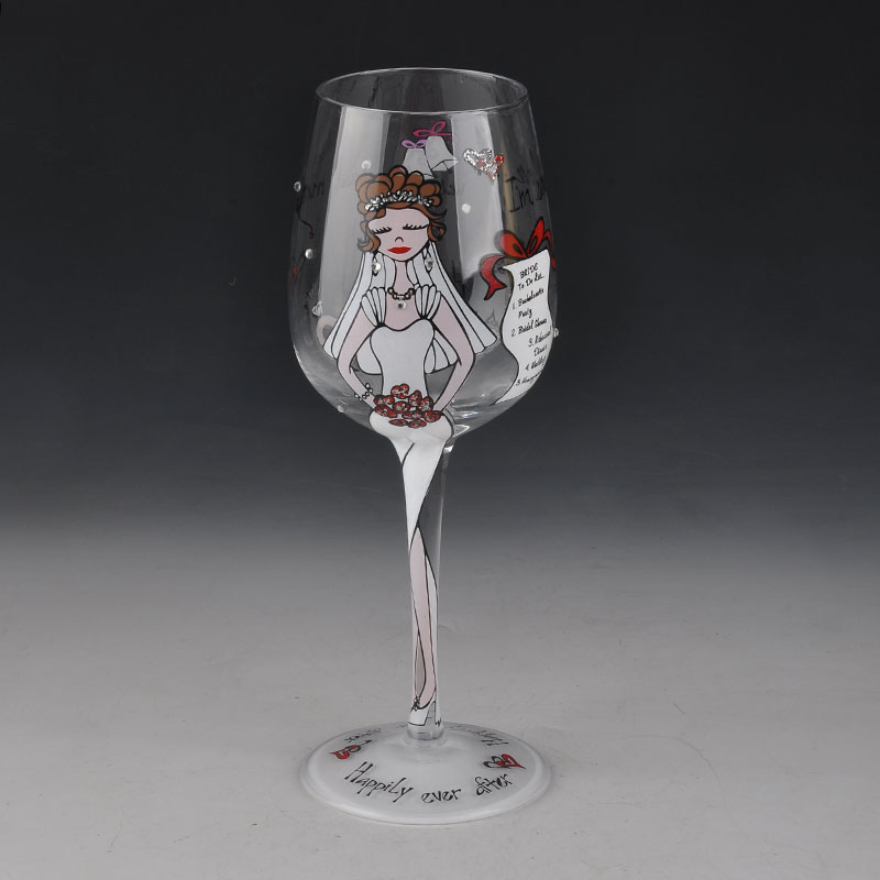 Prinzessin gemalt Martini-Glas