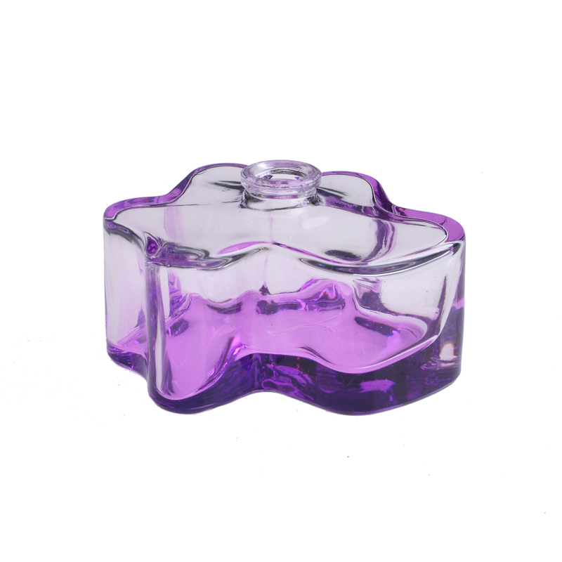 botella de perfume de cristal de color púrpura