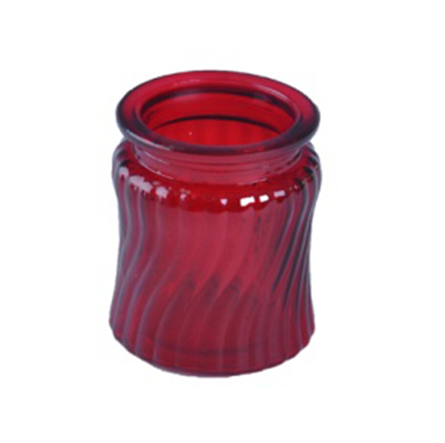 红色烛罐