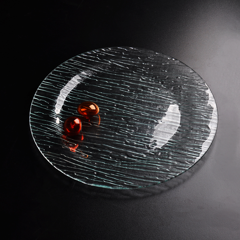 圆形透明玻璃盘