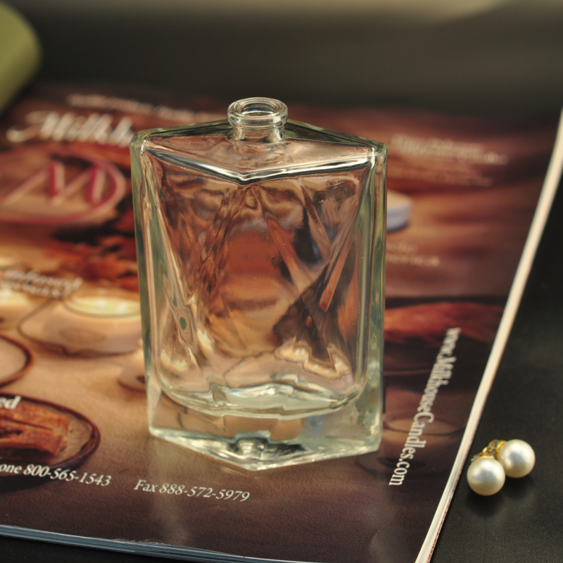forma especial de vidro única garrafa transparente perfume
