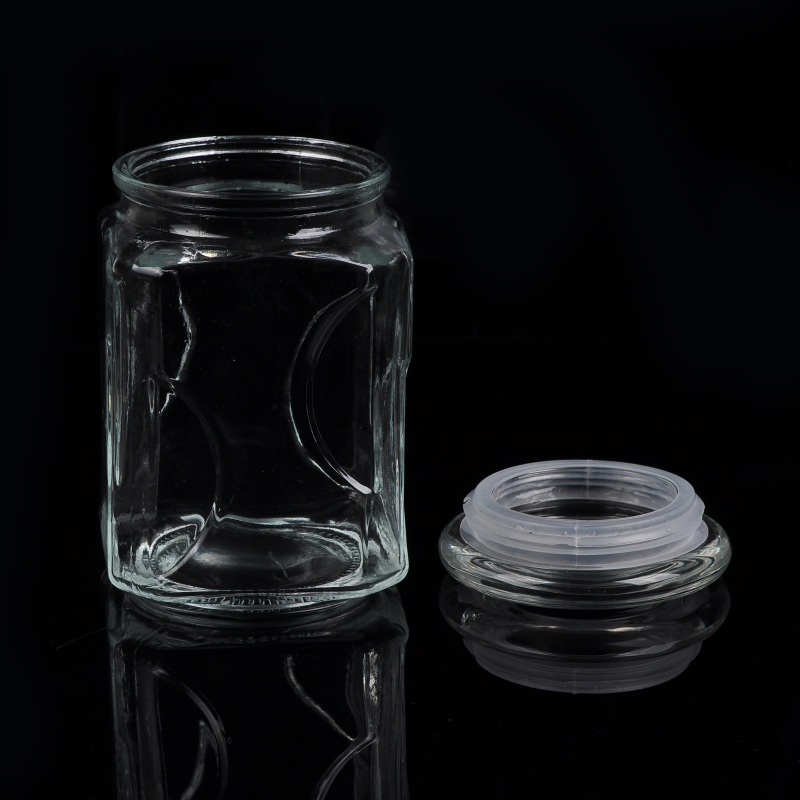 quadrado frasco de vidro sem ar