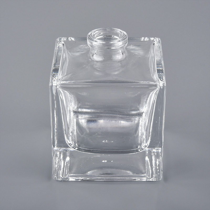 botella cuadrada botella de vidrio de aceite esencial de perfume recargable