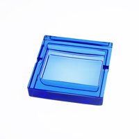 square clear glass ashtray