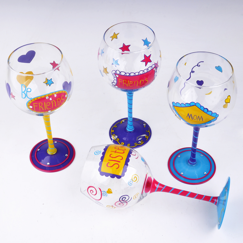 star painted martini glass