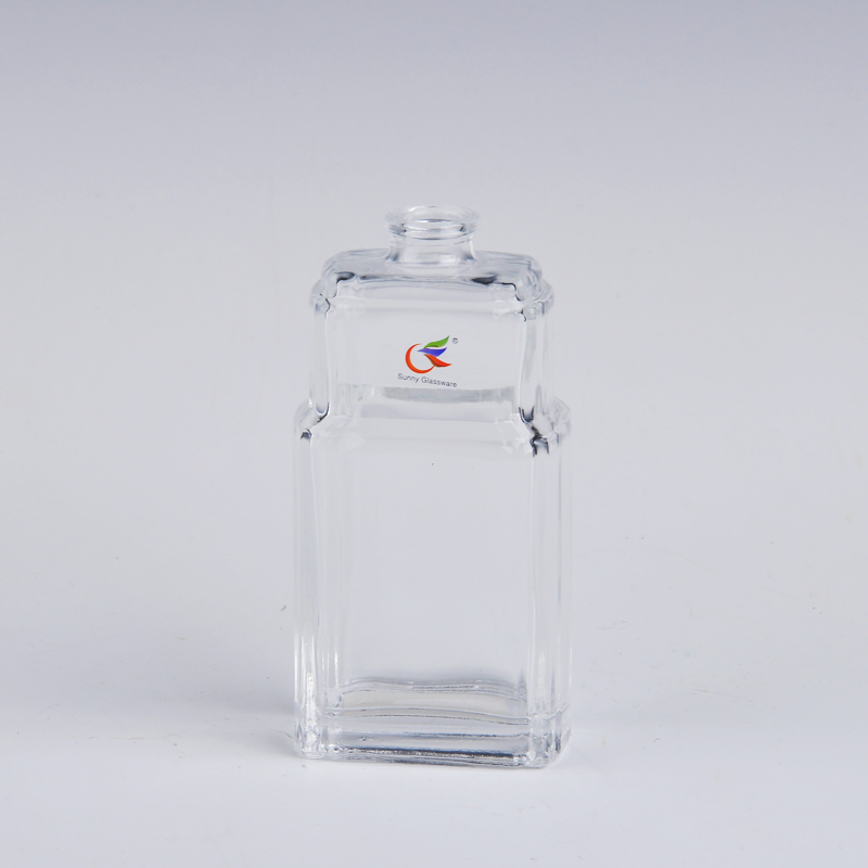 forma suqare frasco de perfume de vidro