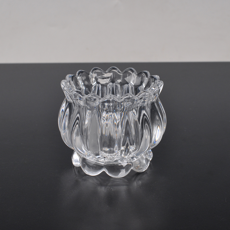 thick wall glass candle holder