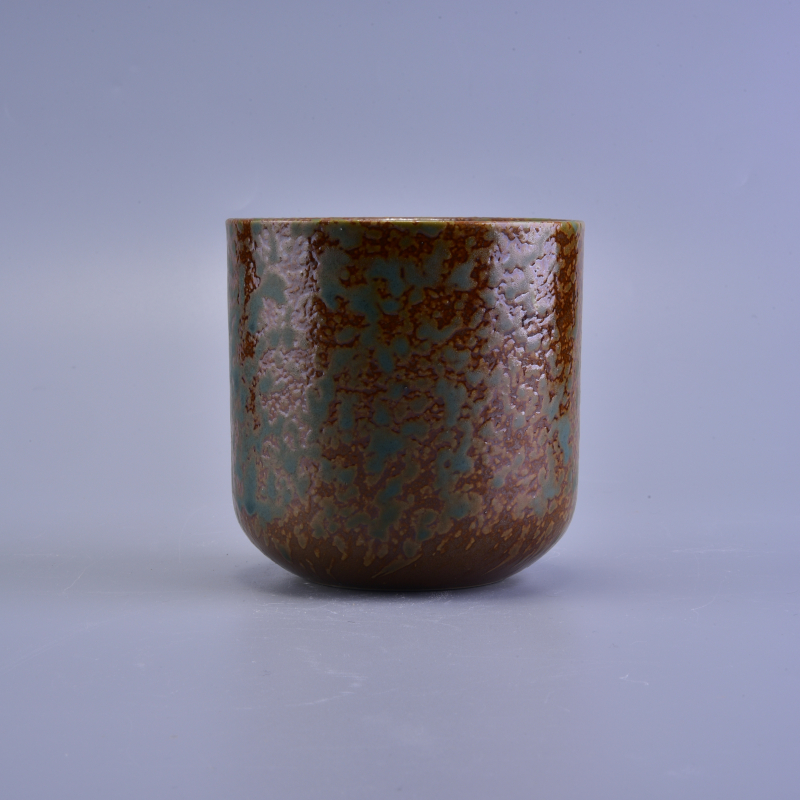 transmutation glaze antique ceramic candle jars