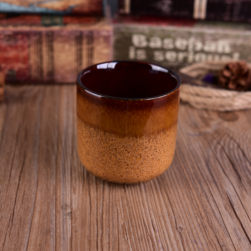 transmutation glaze ceramic candle container