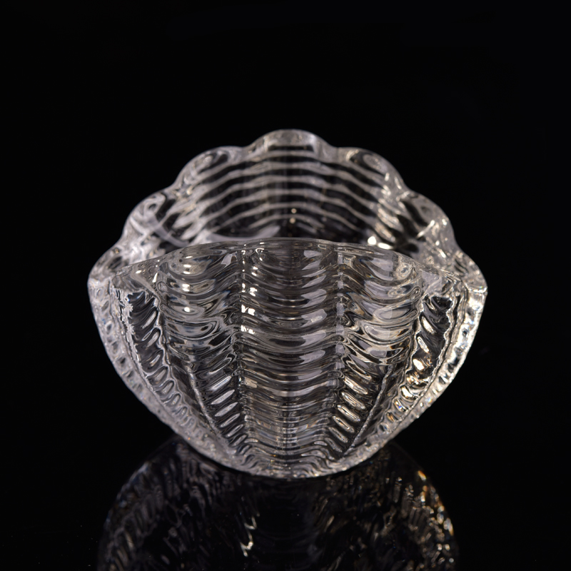 diseño de cáscara transparente decoración para el hogar nuevo tarro de cristal de vela pesada