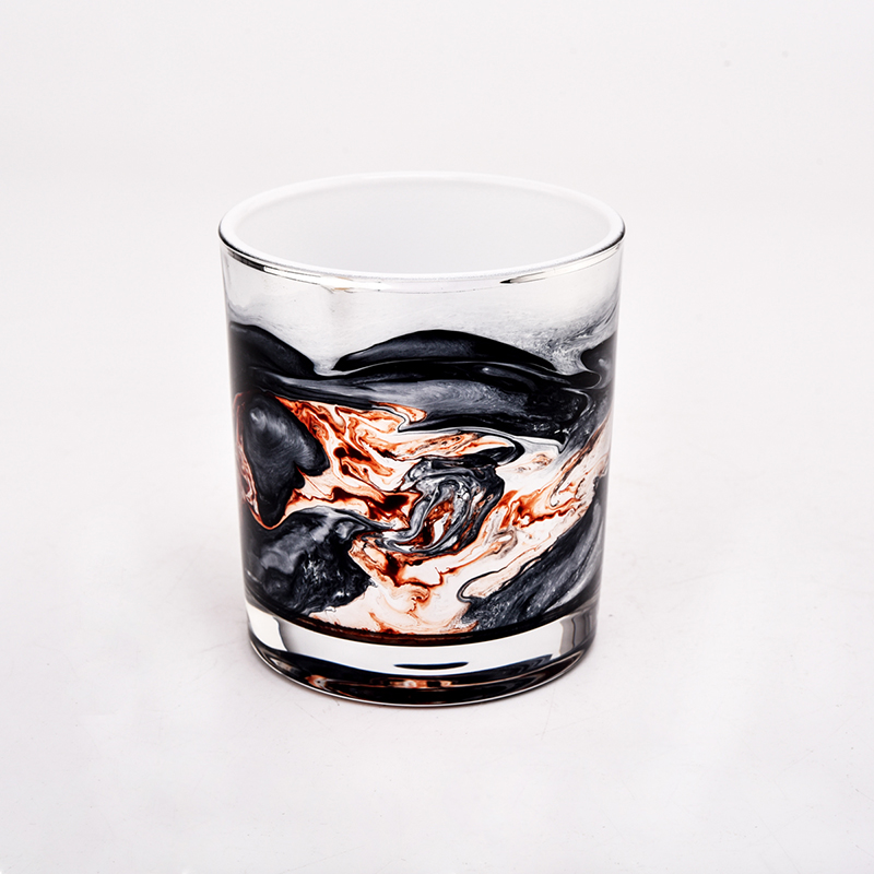 einzigartige Kunstmalerei River Luxusglas Kerzenglas Lieferant