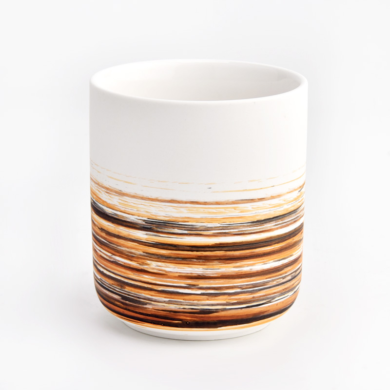 Einzigartige Ombre -Design Keramik Kerzengläser für die Heimdekoration