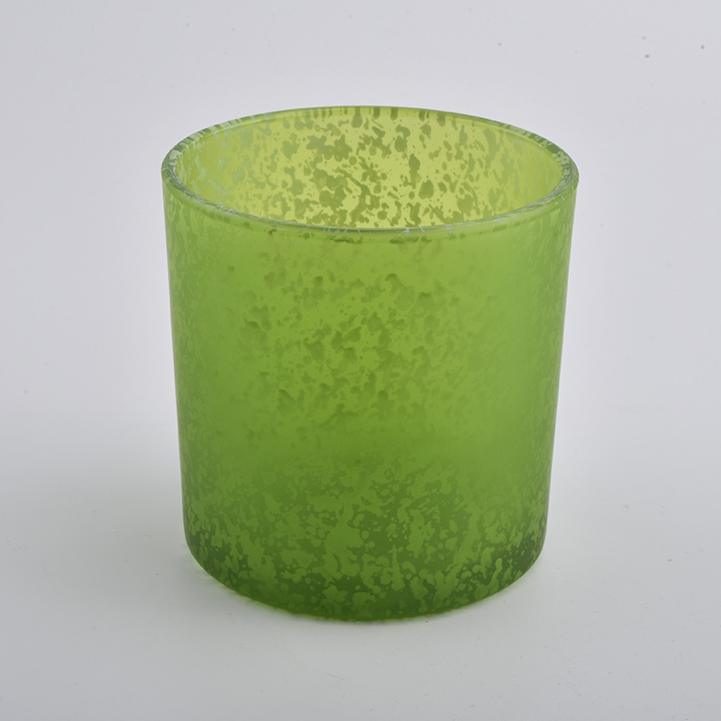 Fournisseur de pots de bougie en verre vert en gros de 15 oz