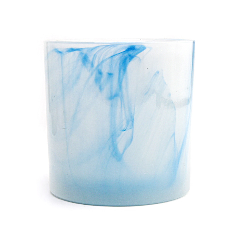 wholesale  candle holder glass candle vessel with artistic effect for home decor