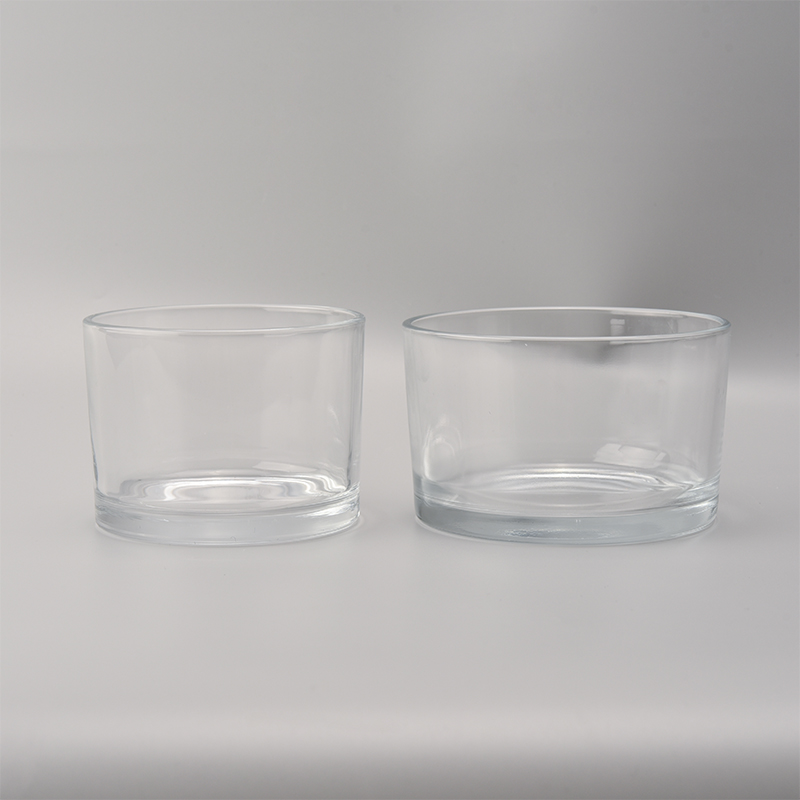 Vaso de vela de cristal de 3 mechas