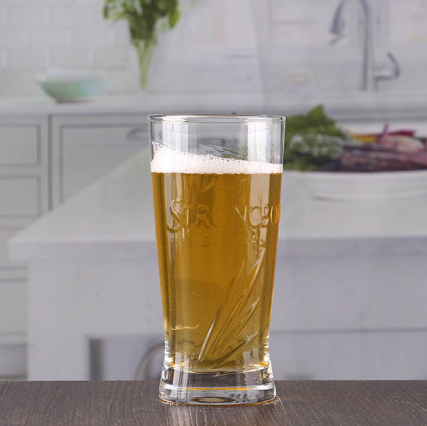 12オンス処理ビールグラスカスタムエンボスビールグラス盛り合わせビールグラス卸売