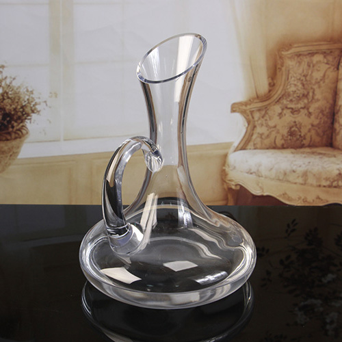 1500ML 52 oz cheap oblique mouth crystal wine decanter with handle