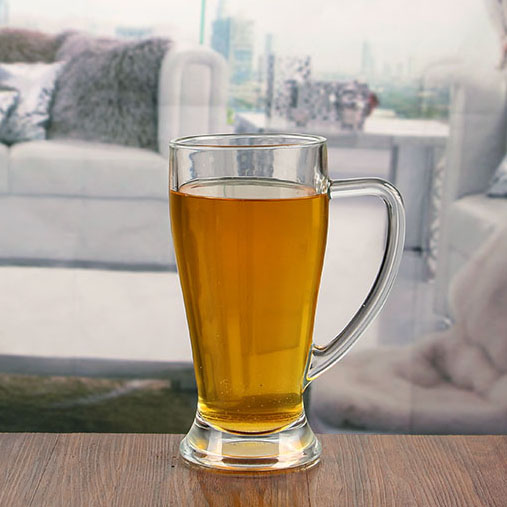 La tazza di pint di vetro di birra di 23 once bulk con la maniglia all'ingrosso