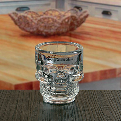45 ml 1.5 oz bar skull shaped shot glass custom wholesale supply