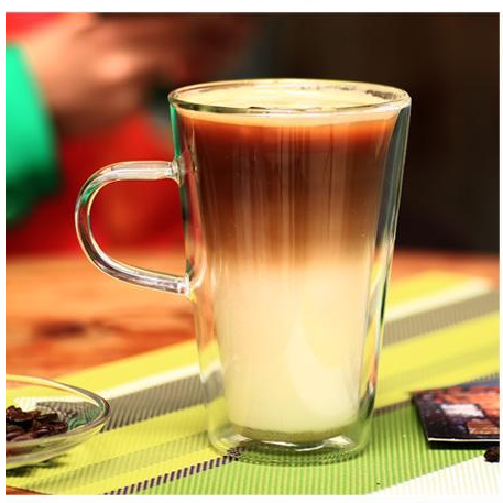 Best double glass coffee cups with handle wholesale