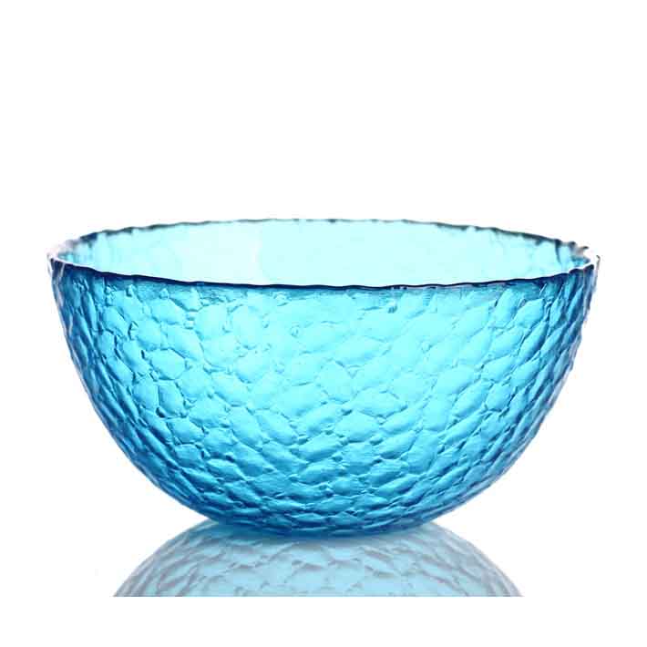 Blue glass salad mixing bowls wholesale