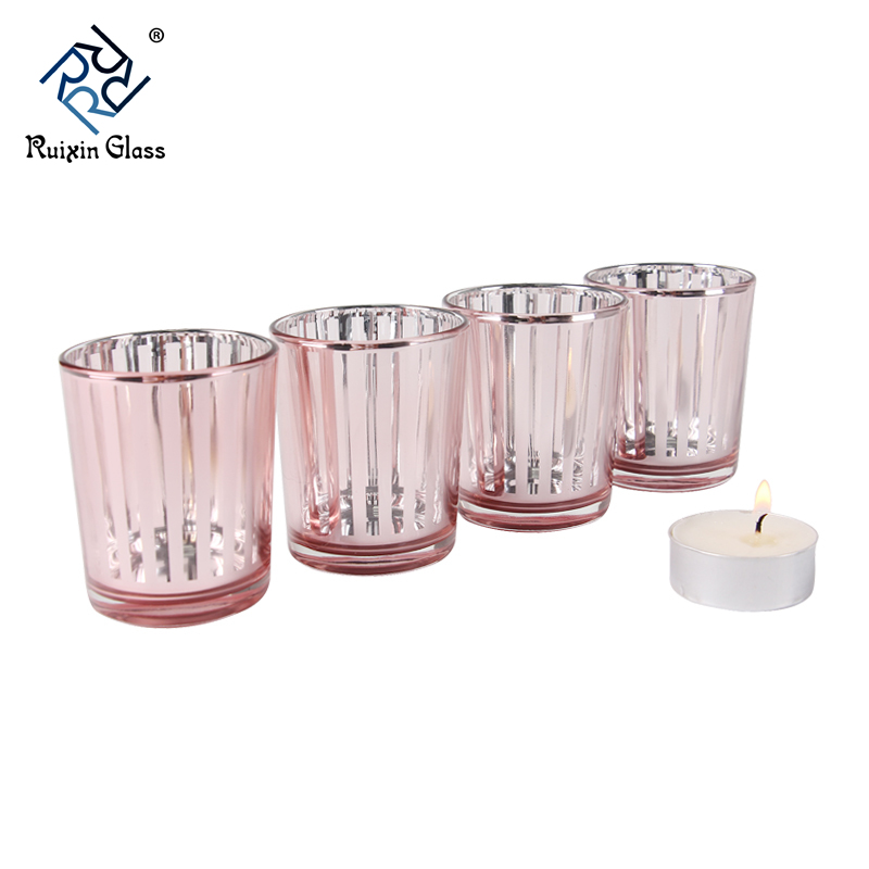 CD017 New Fashion Logo personalizzato in vetro Tea Light Candle Holder fornitore dalla Cina