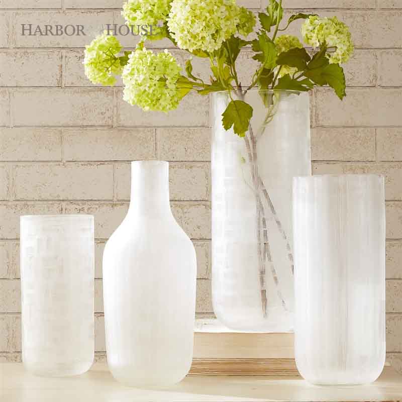 China glass vases factory white glass vases manufacturer