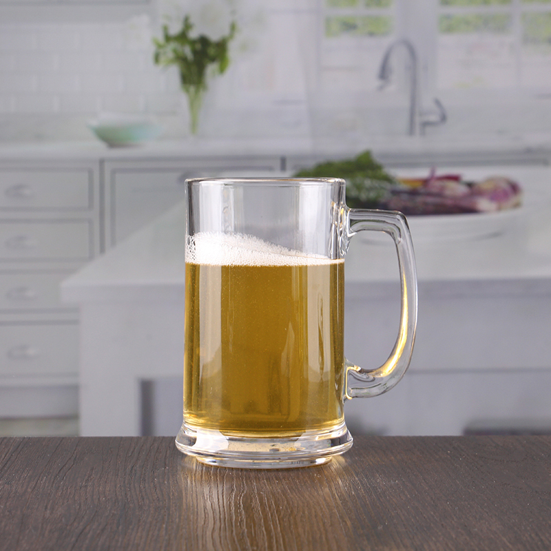 China 400ml beer tankard glass with handle wholesale