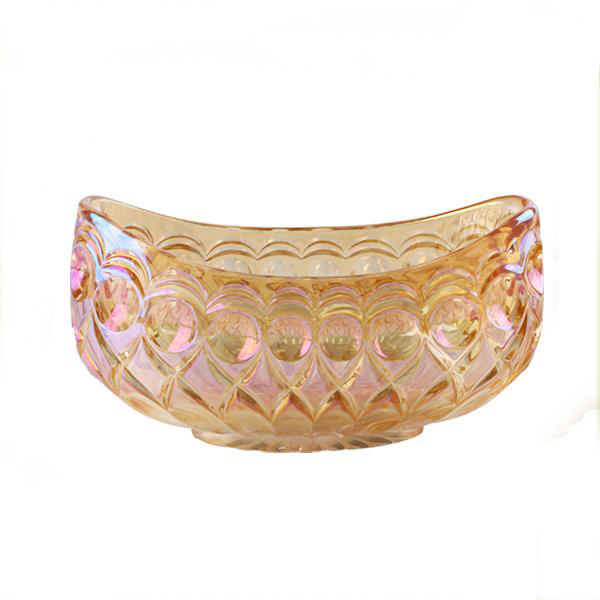 China electroplate gold glass fruit bowl supplier