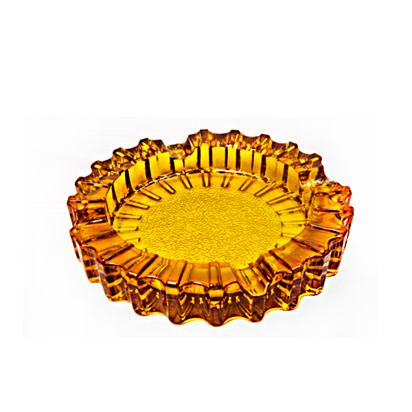 China factory price promotion round carved glass ashtray and glass ashtray manufacturer
