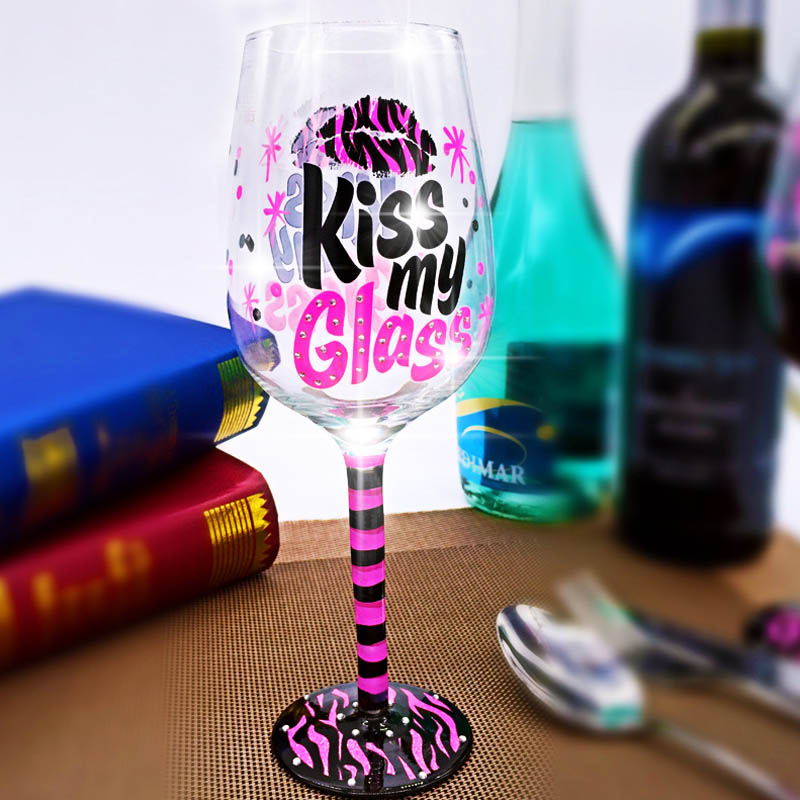 China painting wine glasses supplier hand painted glass and fun wine glasses manufacturer