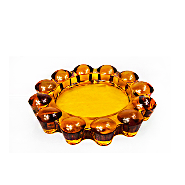 China round carved glass ashtray manufacturer