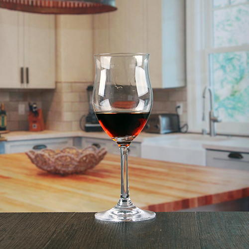 Fabbrica di vetro di vino Cina 285ml irregolare a forma di bicchieri di vino rossi all'ingrosso
