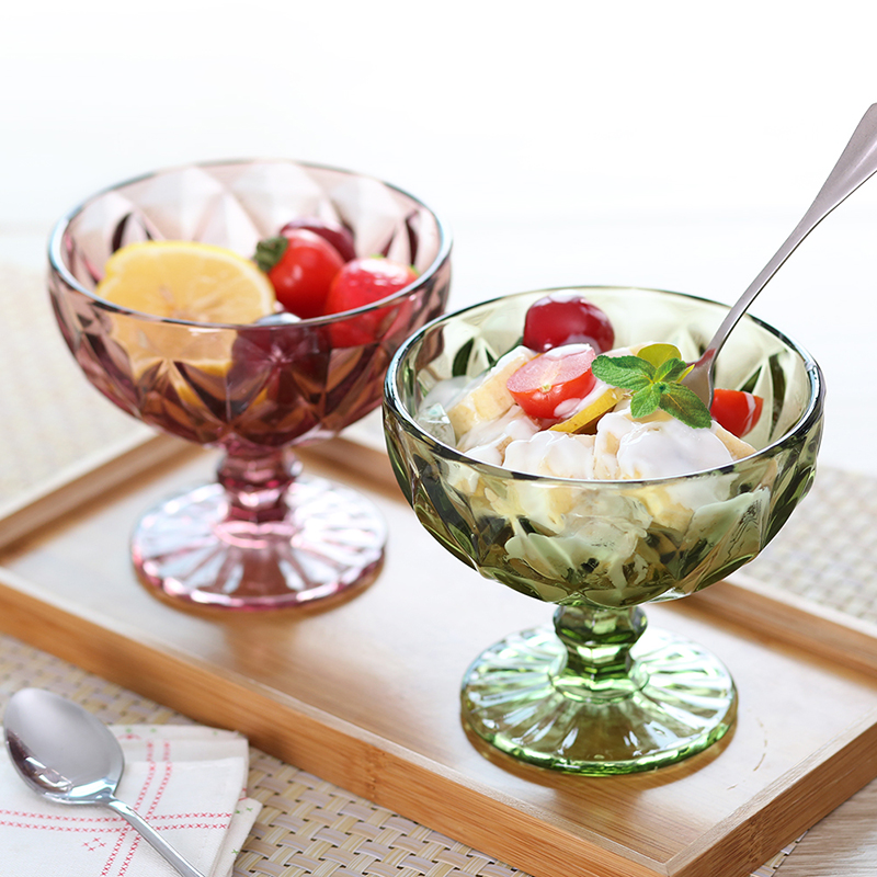 Continental crème glacée en verre bols gros bol de dessert